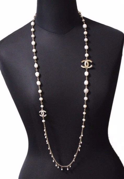 chanel vintage necklace ebay|authentic chanel necklaces.